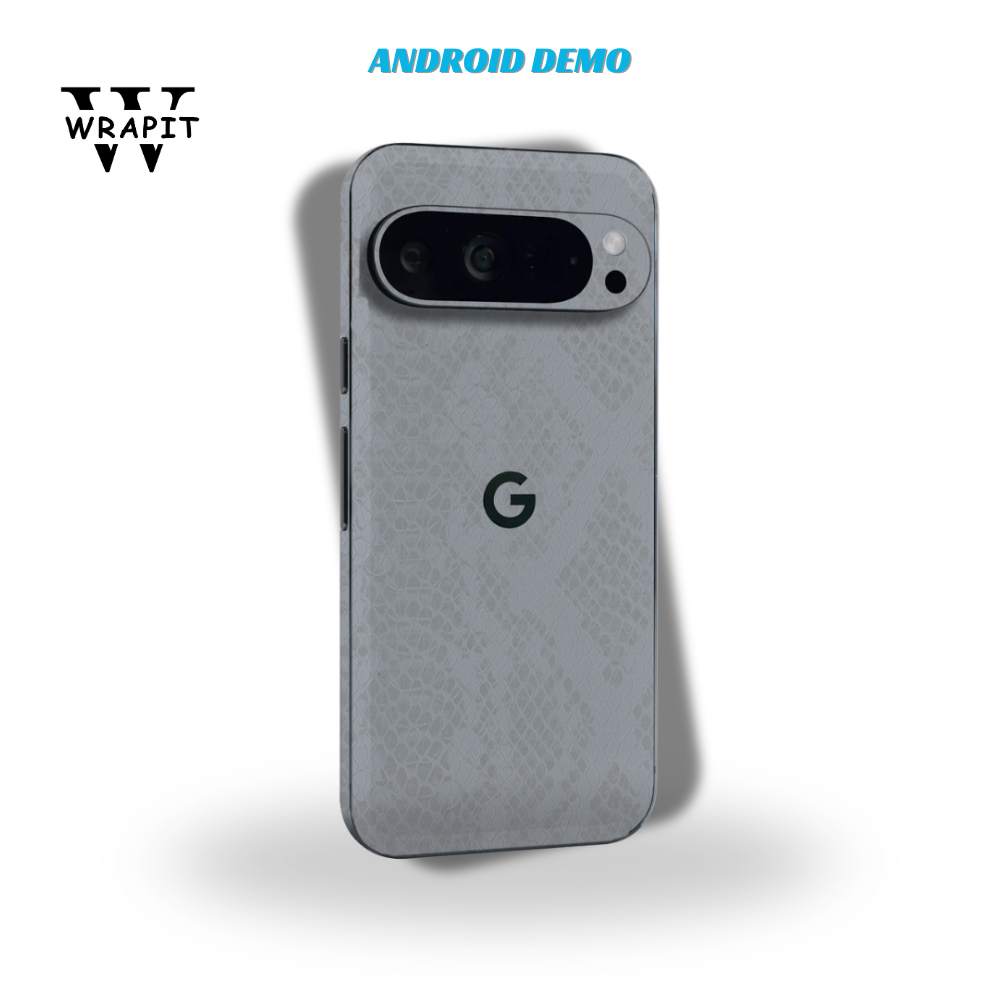 Elegant Silver snake Leather skin